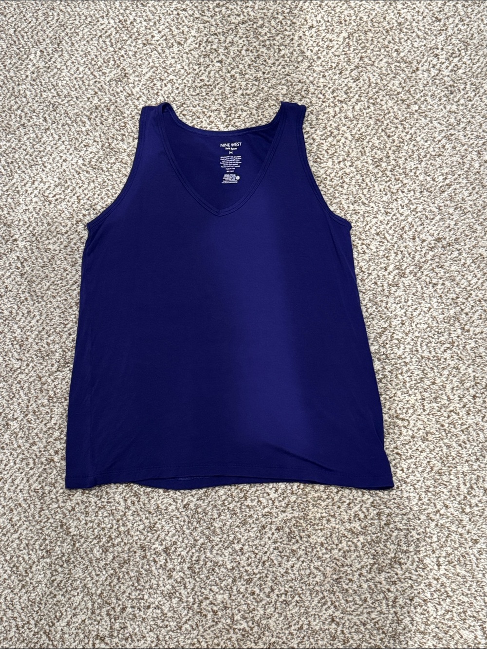 Nine West Royal Blue V-Neck Tank Top